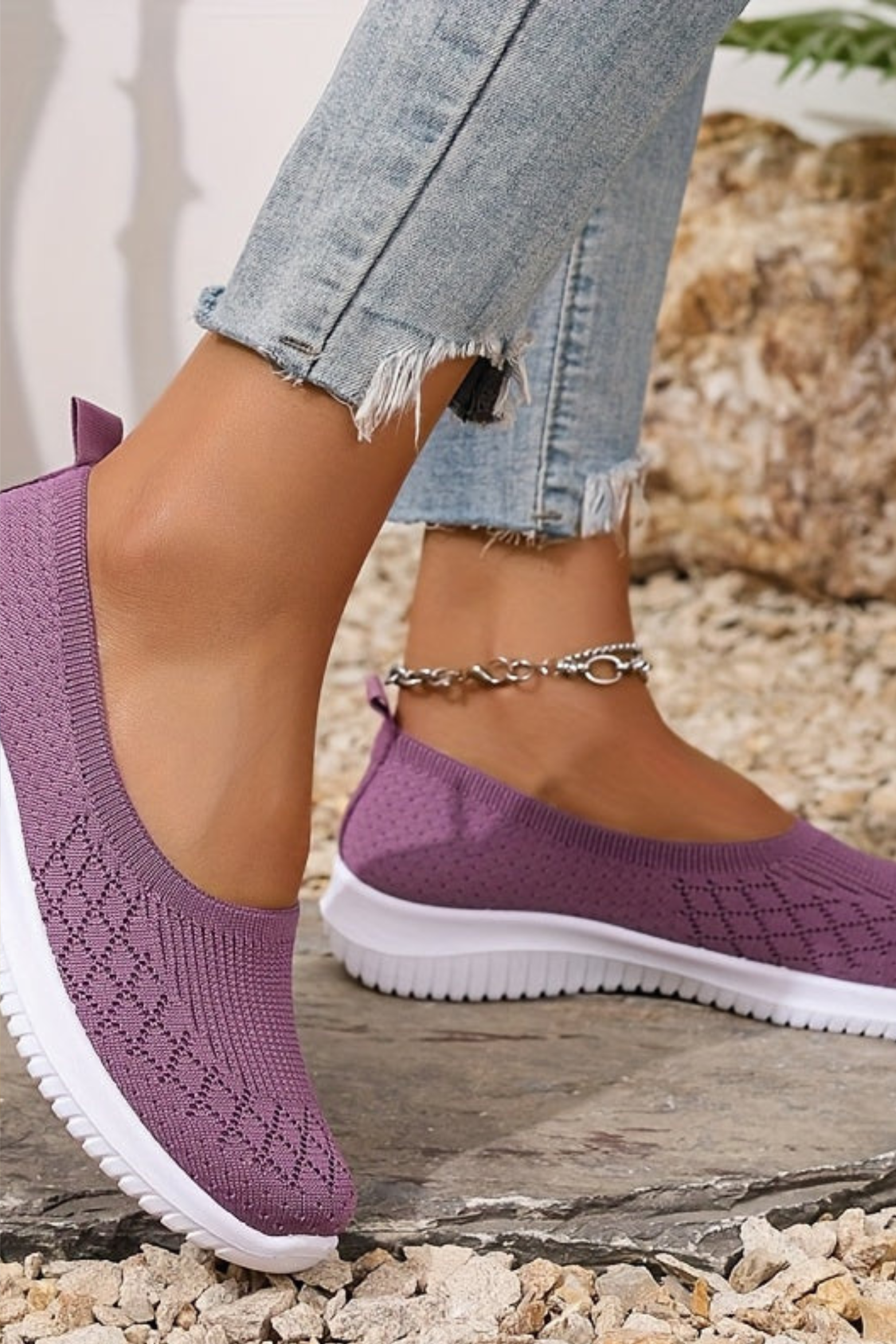 Breathable Slip-On Walking Sneakers