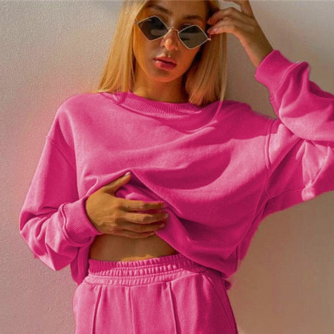Relaxed Fit Two Piece Tracksuit Set