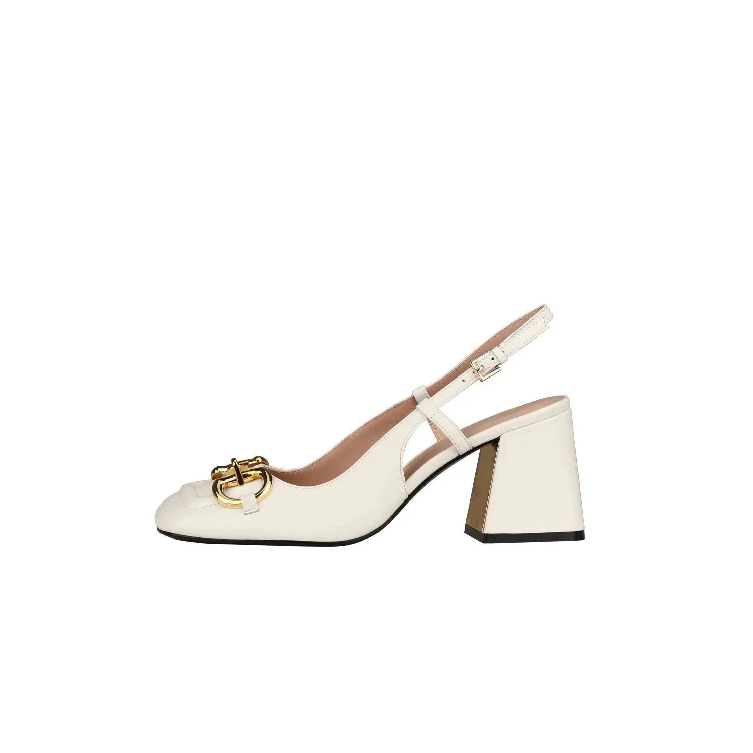 Retro Buckle High Heel Shoes