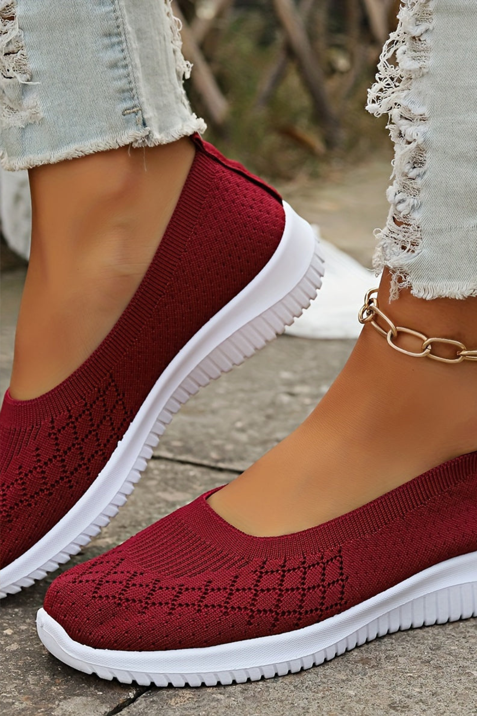 Breathable Slip-On Walking Sneakers