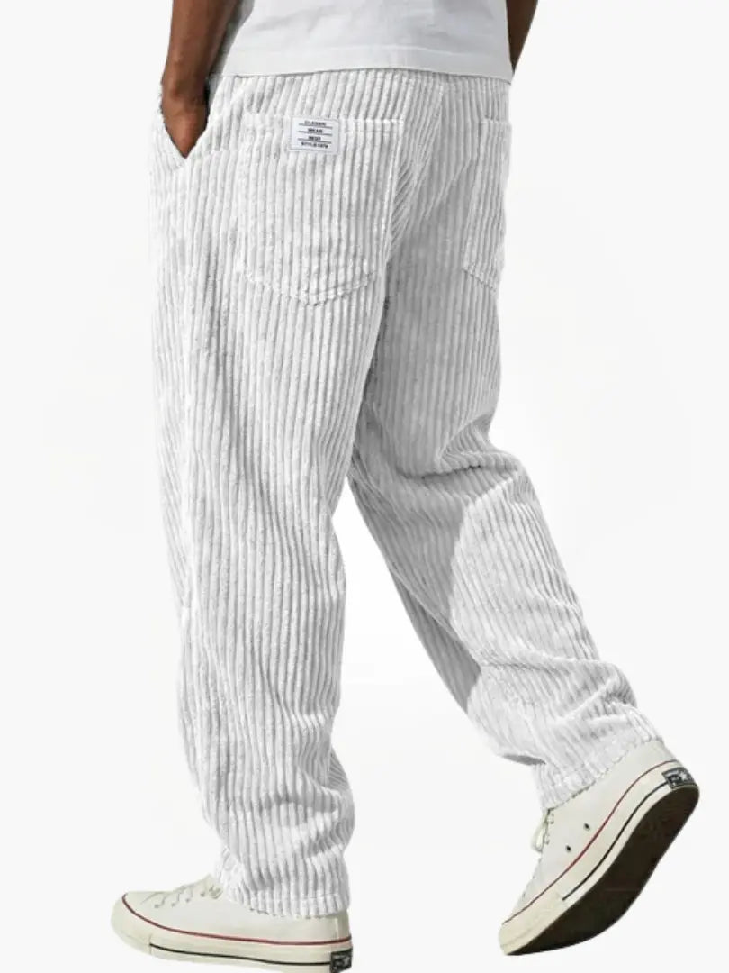 Faren Textured Drawstring Corduroy Trousers