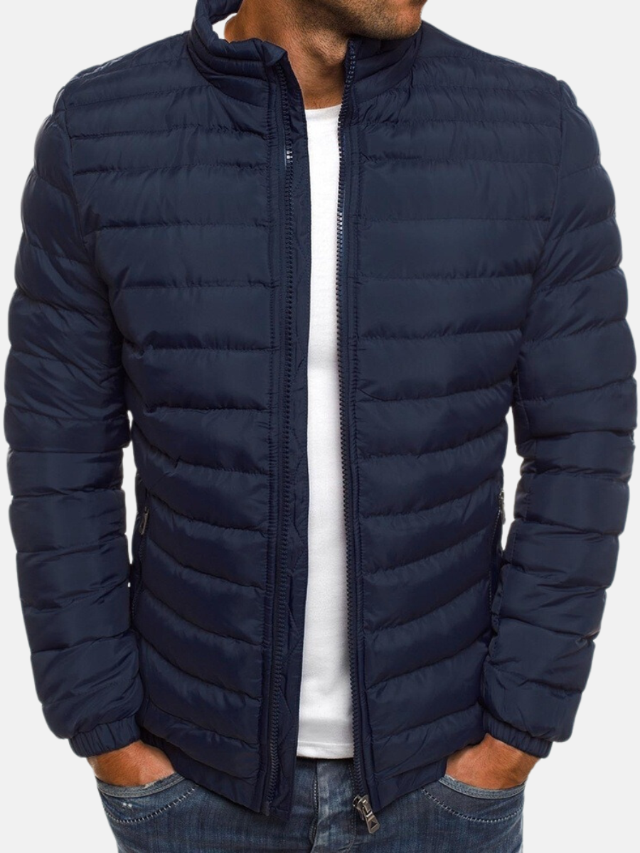 Men's Quilted Zip-Up Puffer Jacket