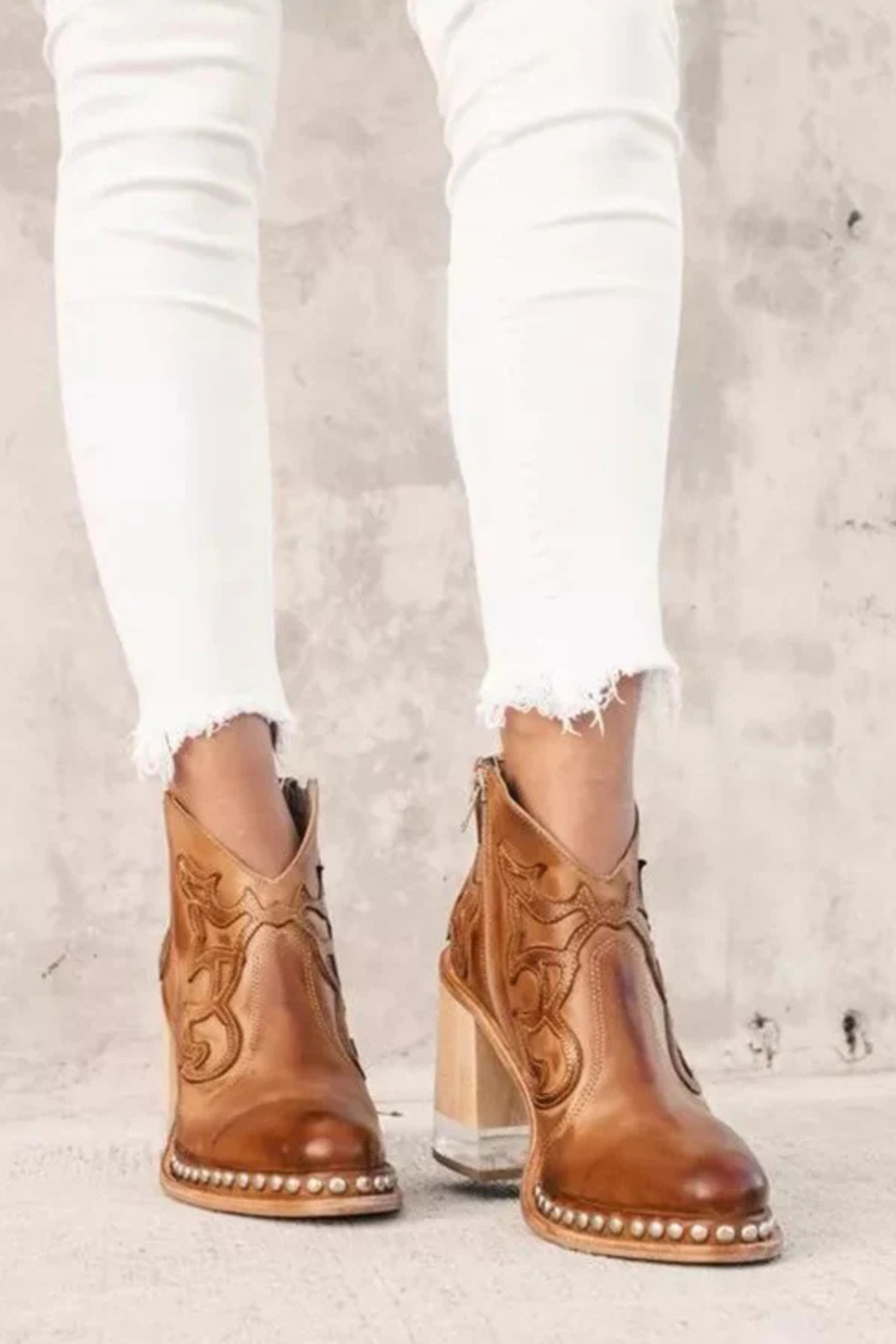 Crystal Embellished High Heel Boots
