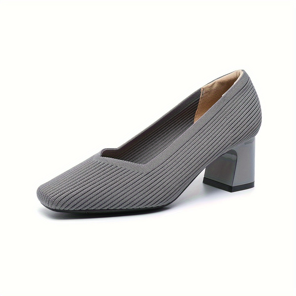 Pointed Toe Orthopedic Block Heel Pumps