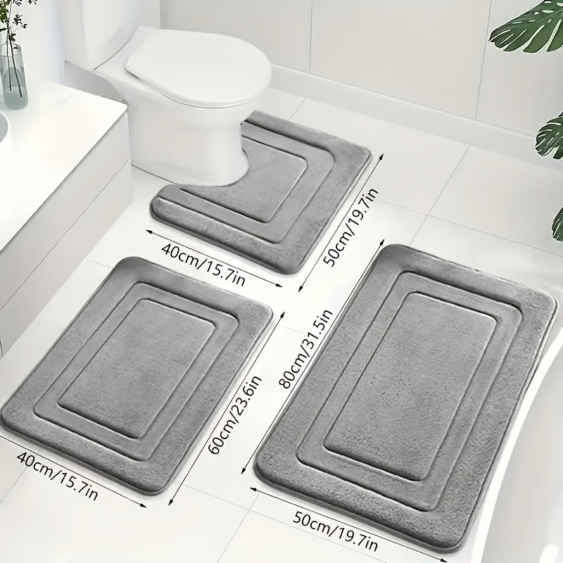 Luxe Memory Foam Bath Mat Set