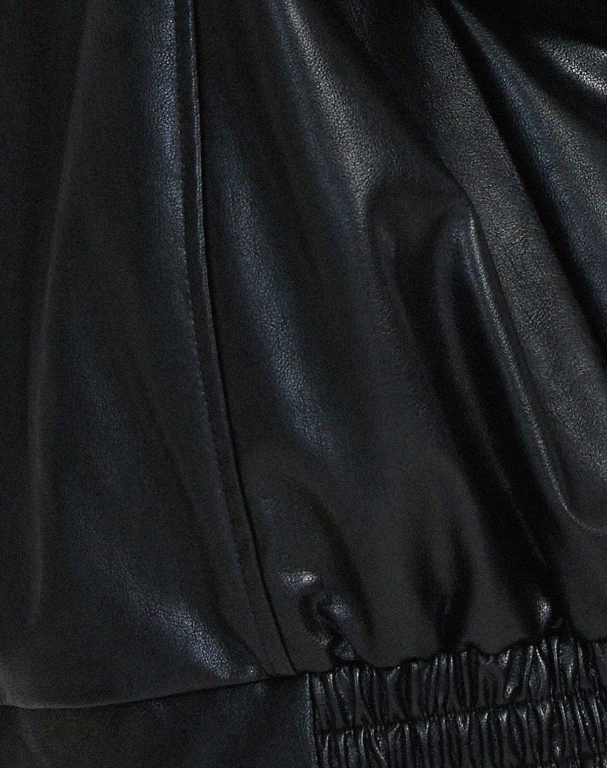 Oversized Faux Leather Jacket With Soft Lining