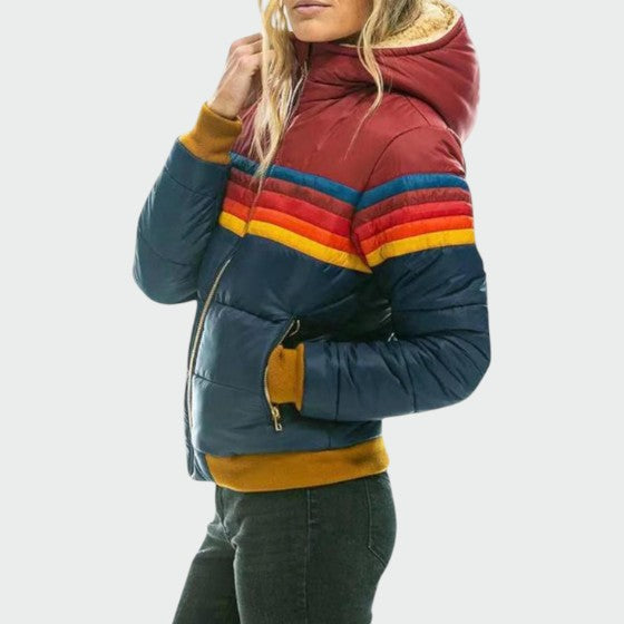Kira Waterproof Colour Block Puffer Jacket