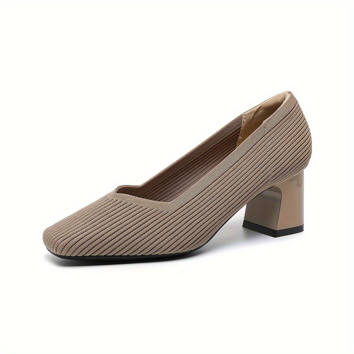 Pointed Toe Orthopedic Block Heel Pumps