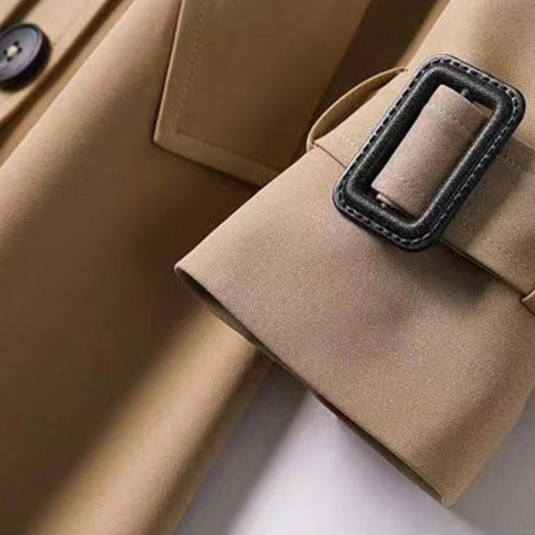 Belted Double-Breasted Trench Coat for Women