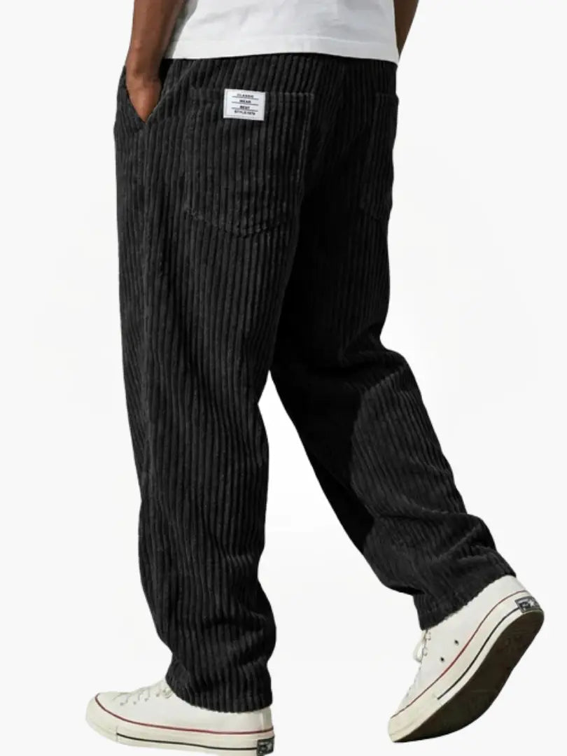 Faren Textured Drawstring Corduroy Trousers