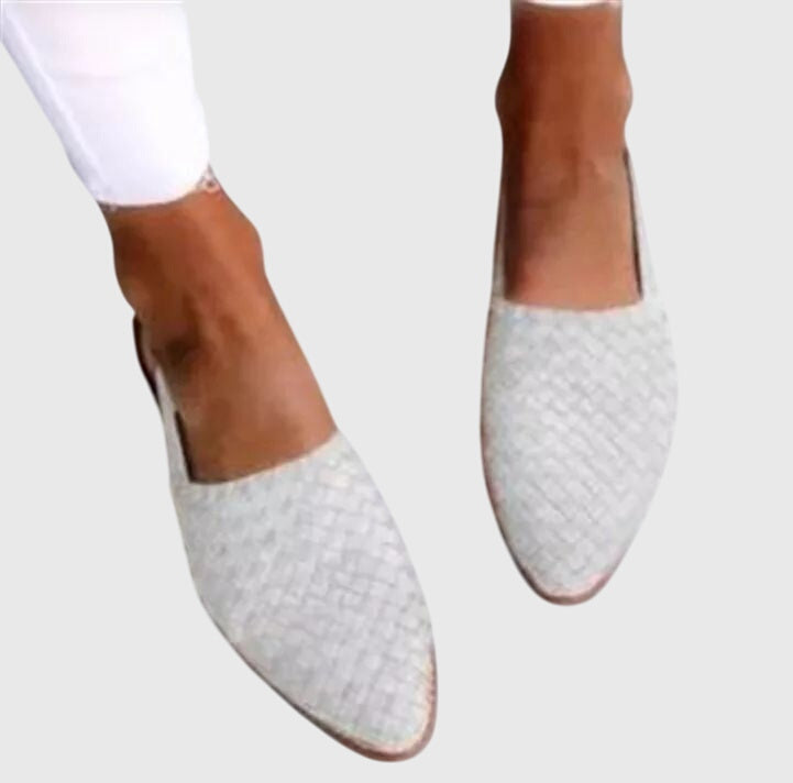 Woven Orthopedic Mules – Flat Slip-On – Three-Arch Support