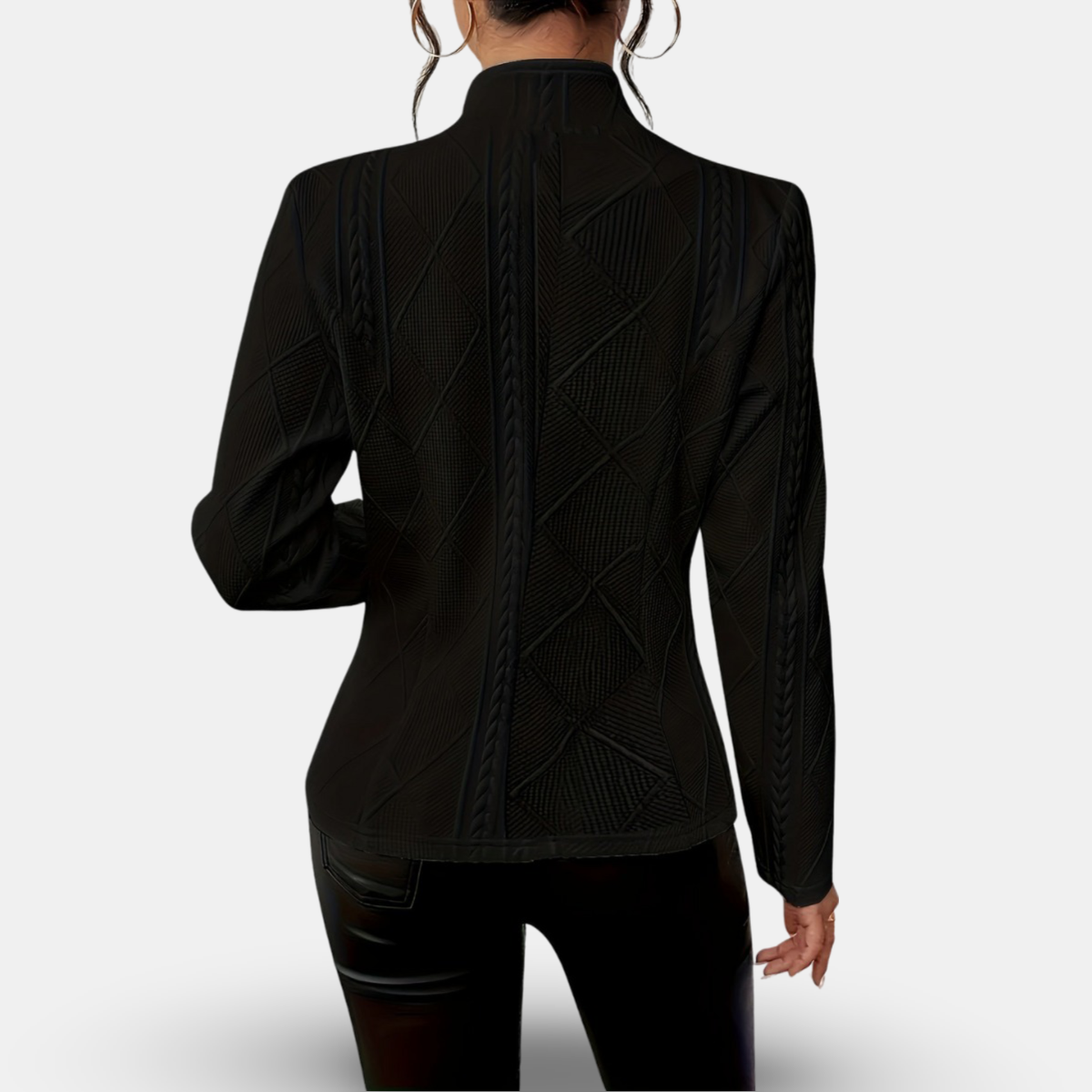 Tailored Fitted Cardigan With Button Front