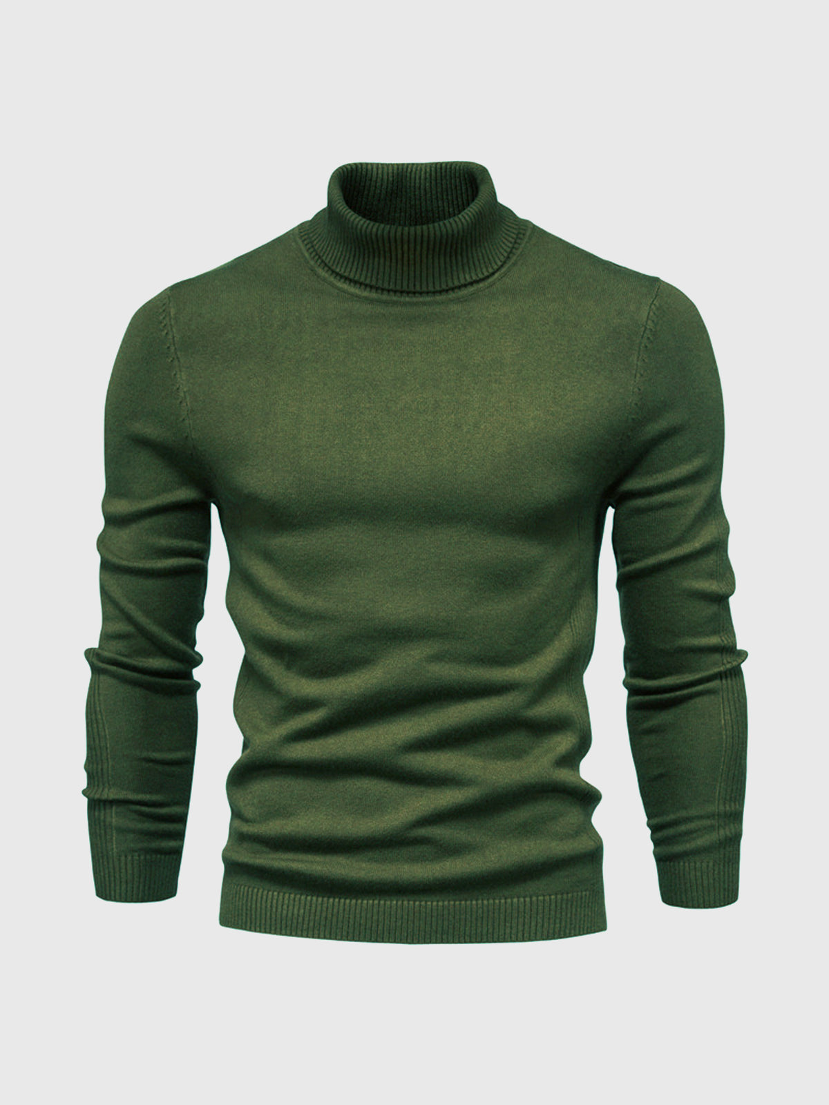 Soft Washable Cotton Turtleneck Sweater