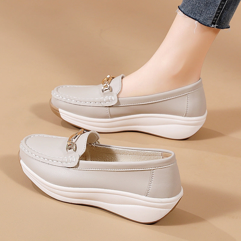 Genuine Leather Slip-On Loafers