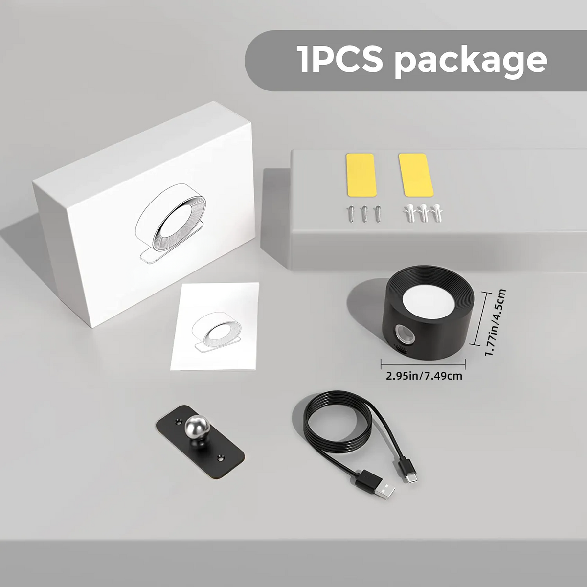 Rechargeable Wireless Wall Lamp With 360° Rotation