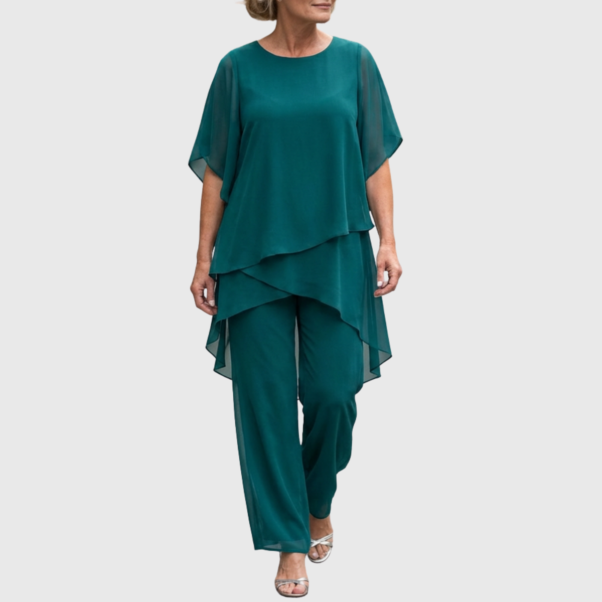 Draped Palazzo Trouser Suit