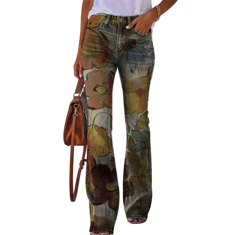 Women's High Waist Flare Jeans