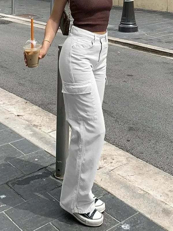 Sienna DeLuca Multi-Pocket Cargo Jeans