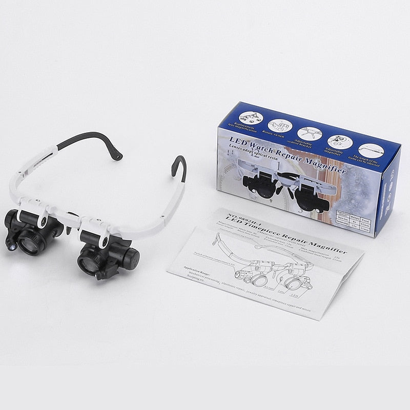 Adjustable LED Magnifying Glasses