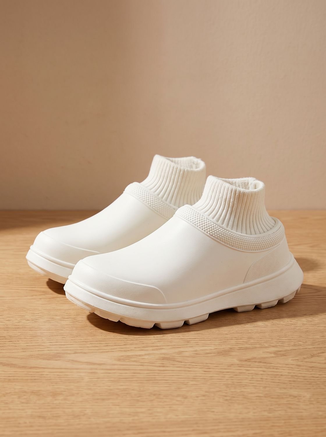 Knit Sock-Fit Slip-On Platform Sneakers