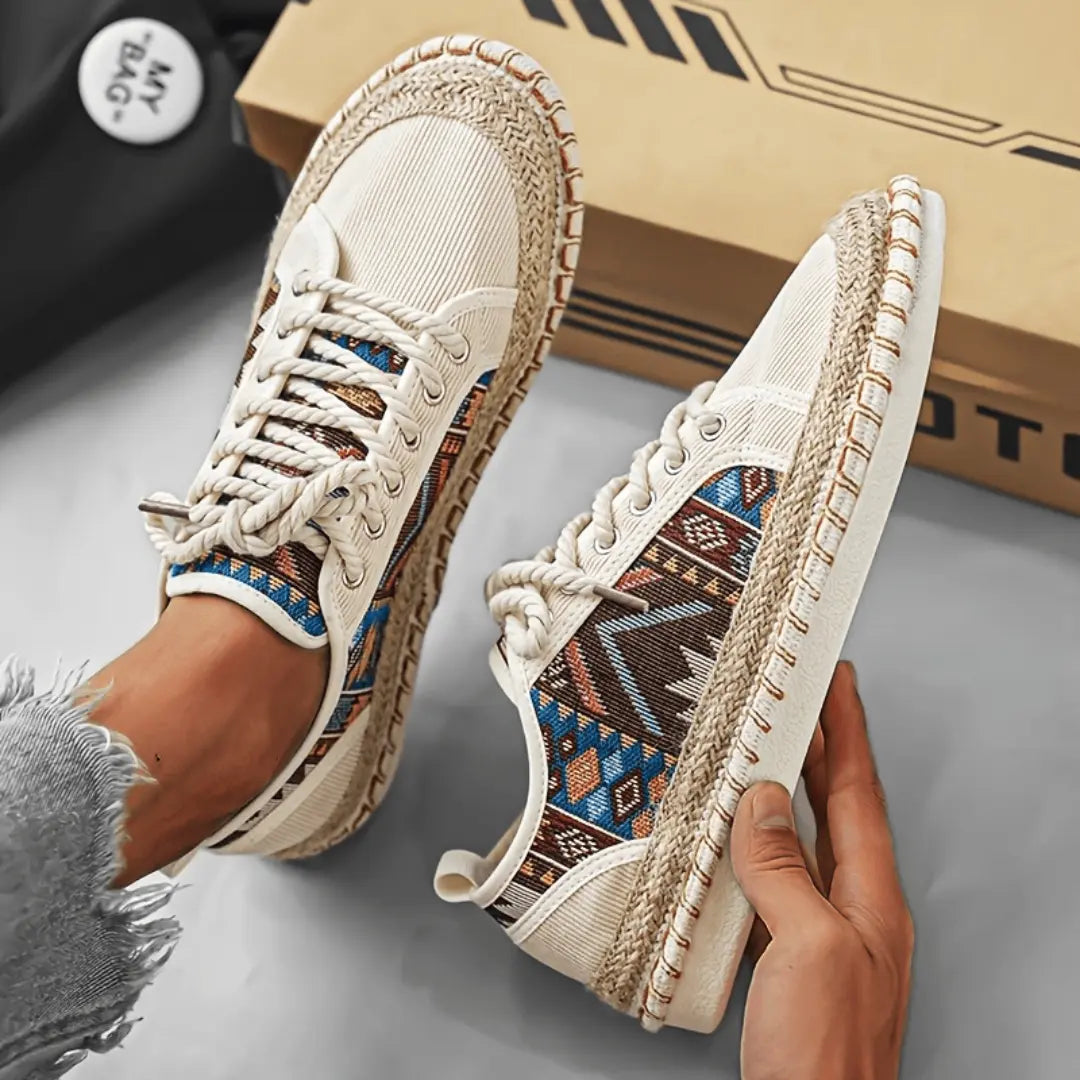 Bold Pattern Aztec Sneakers Jute Midsole
