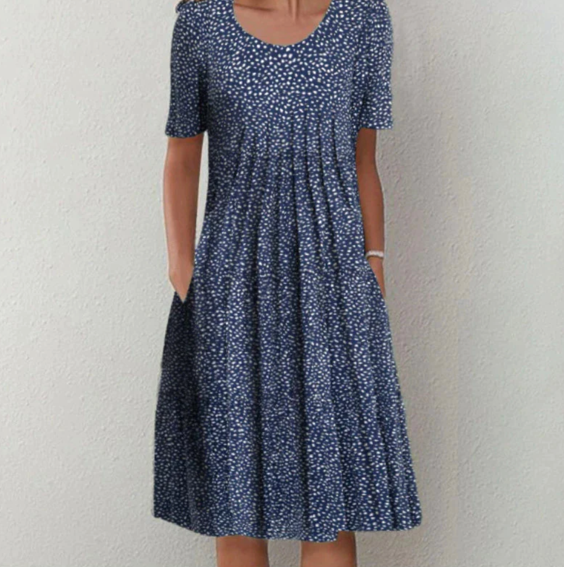 Patterned Midi Dress for Summer Wear