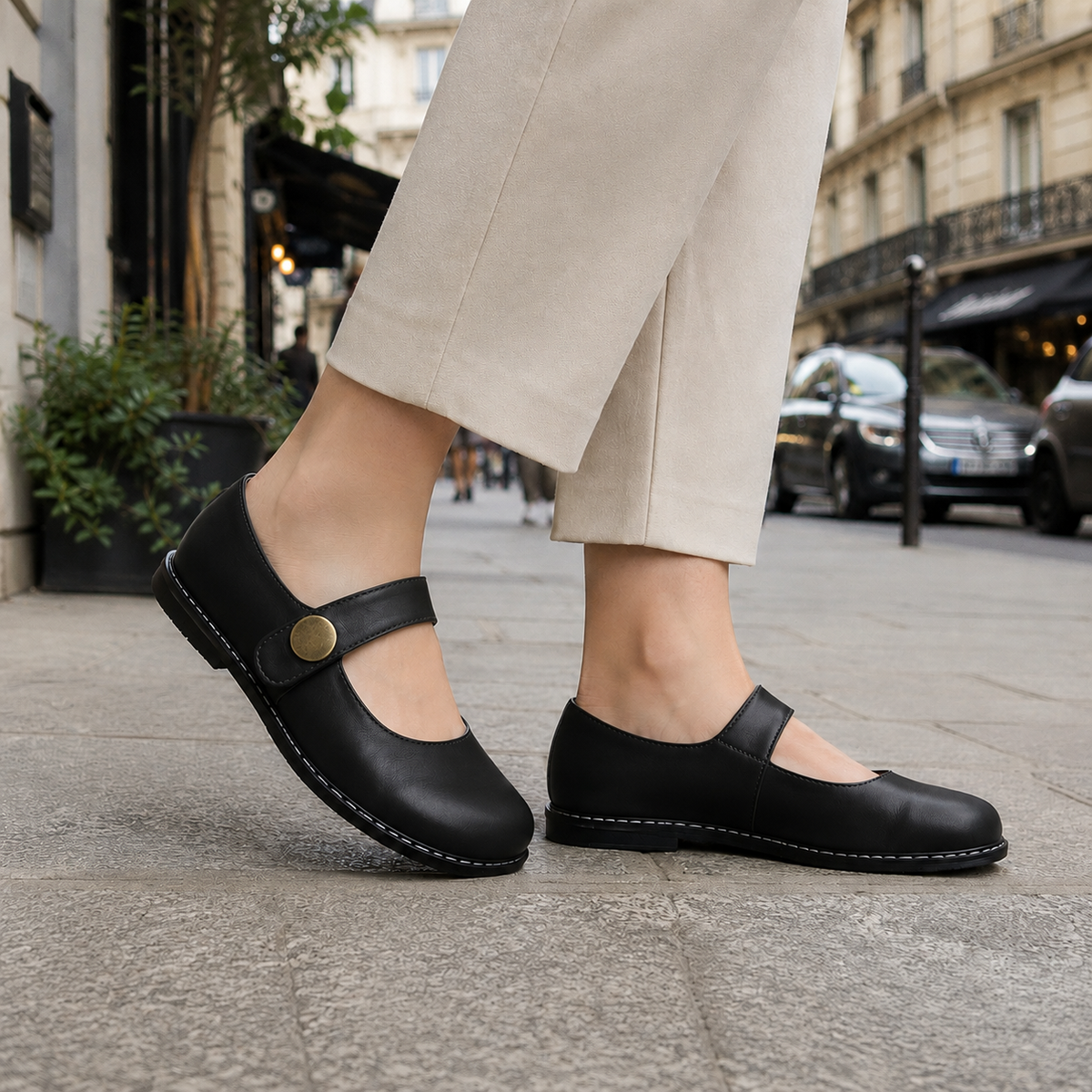 Buckle Strap Orthopedic Mary Jane Shoes