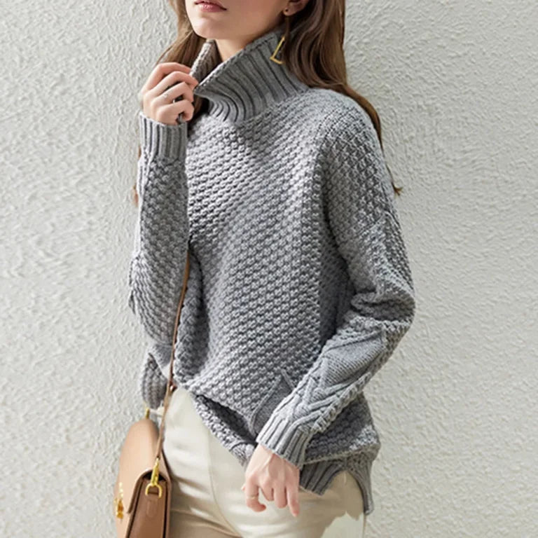 Joanna Cable Knit Turtleneck Jumper