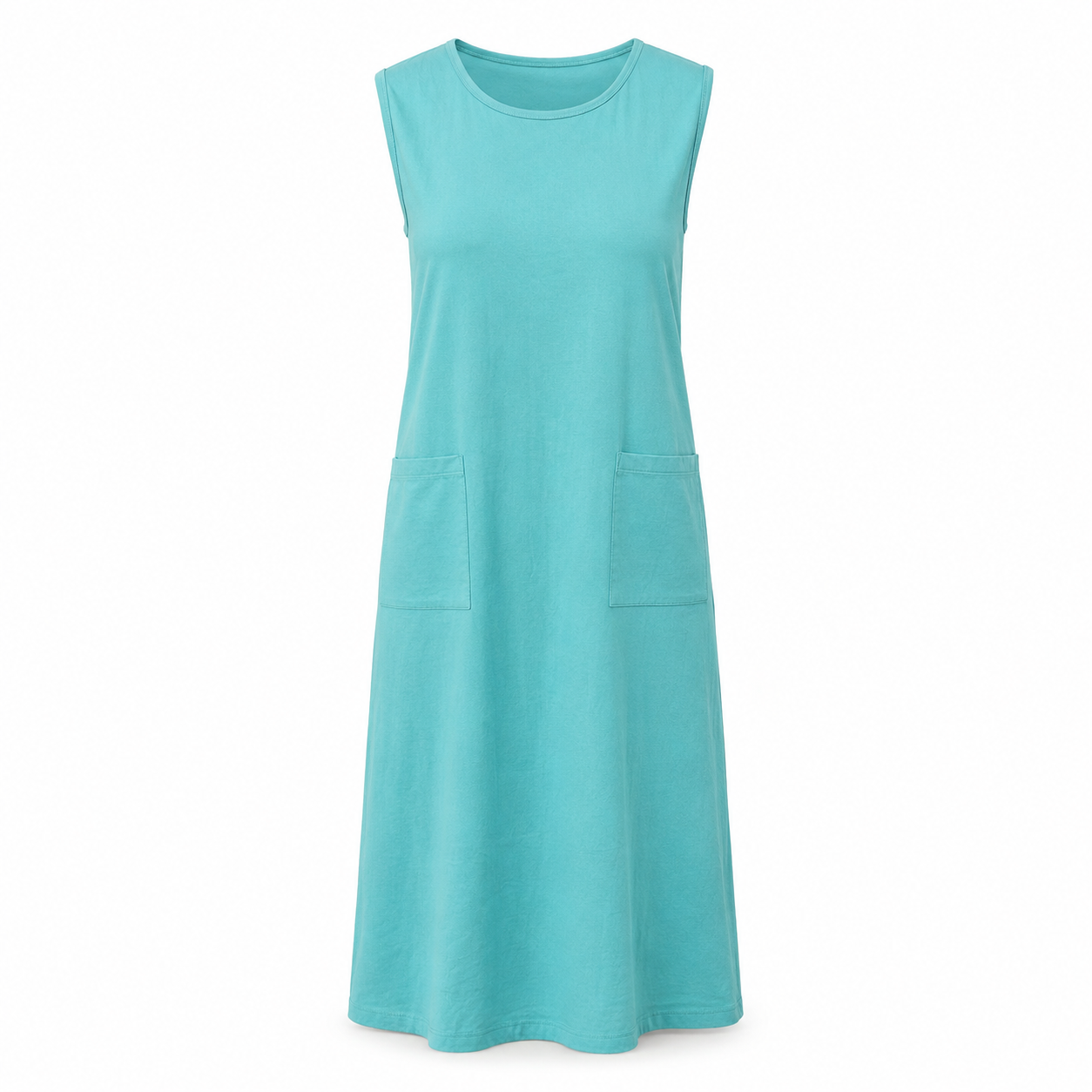 Sleeveless Pocketed Relaxed Fit Dress