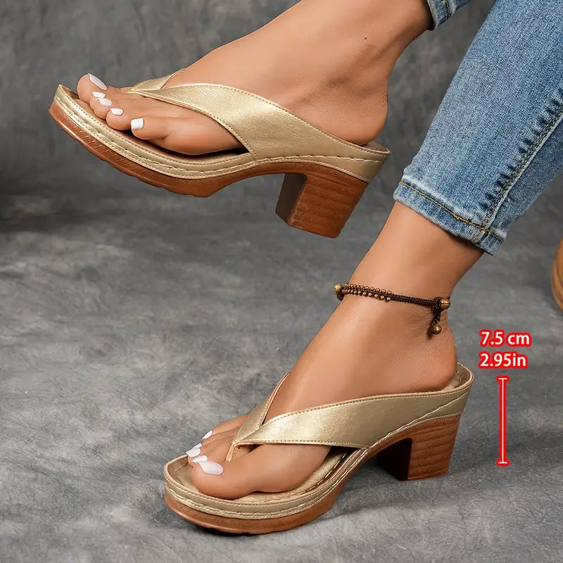 Orthopedic Heeled Slipper with Cushioned Footbed