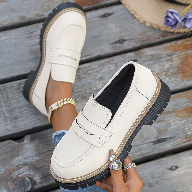 Arden Suede Platform Loafers with Chunky Rubber Sole