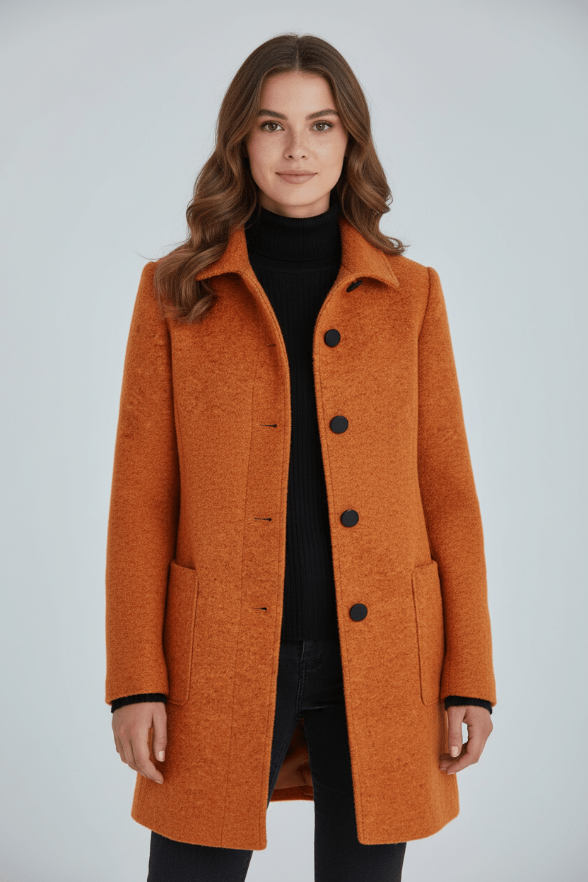 Charlotte Davies Wool-Blend Tailored Overcoat