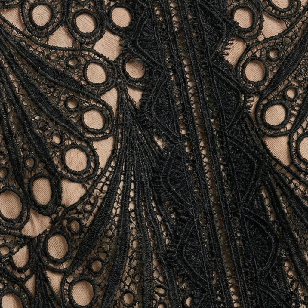 Intricate Lace Midi Dress for Formal Events