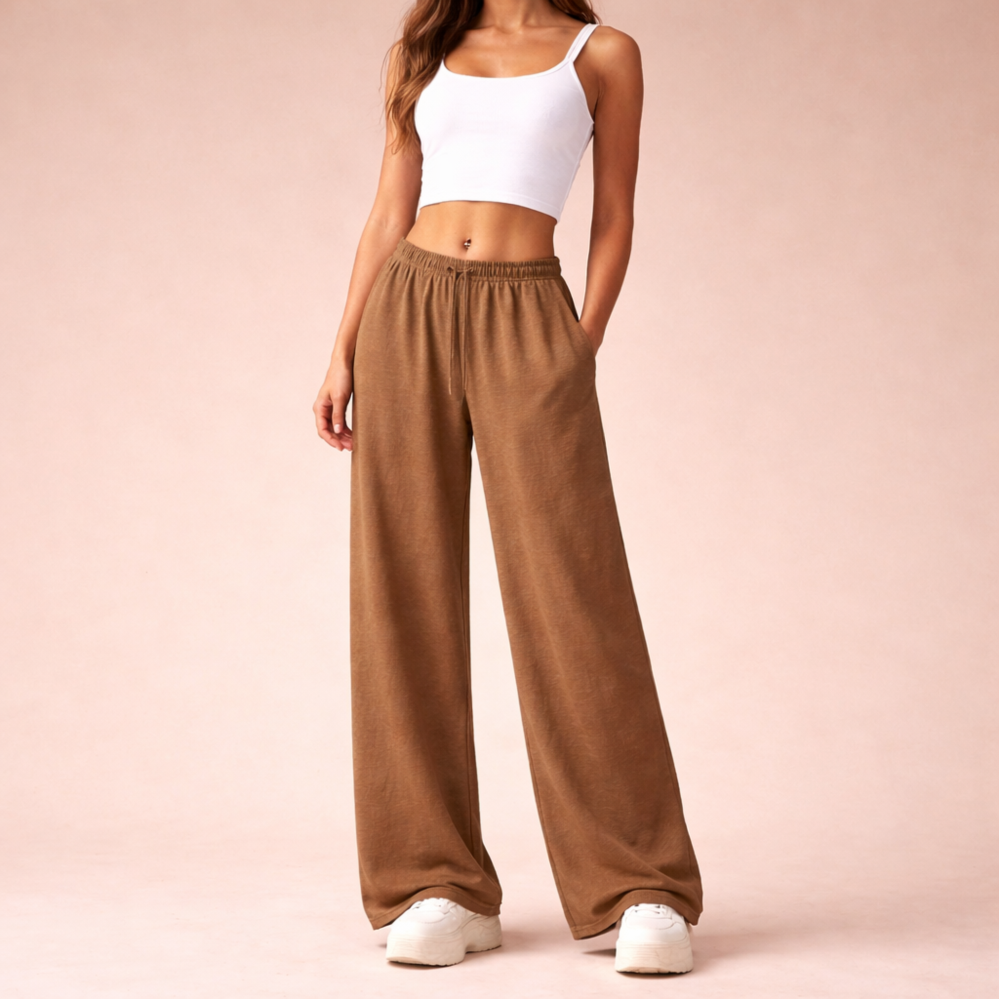 Sofia Wide-Leg Jogging Pants