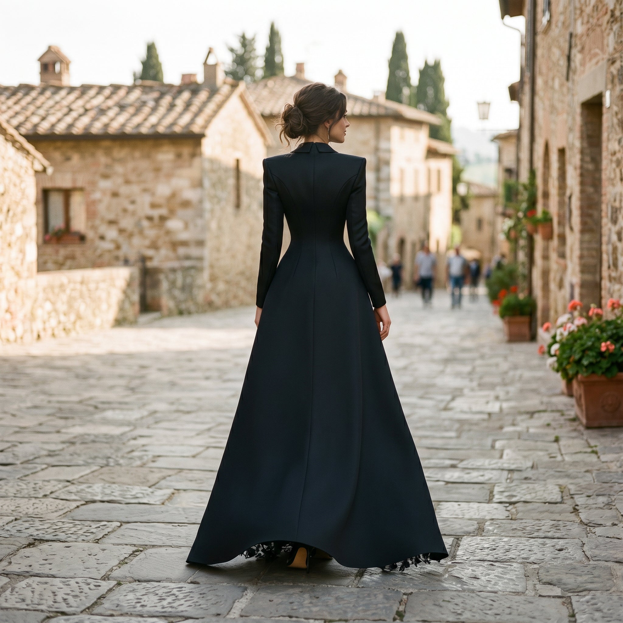 Emma Tailored Blazer Lace Gown Evening Set
