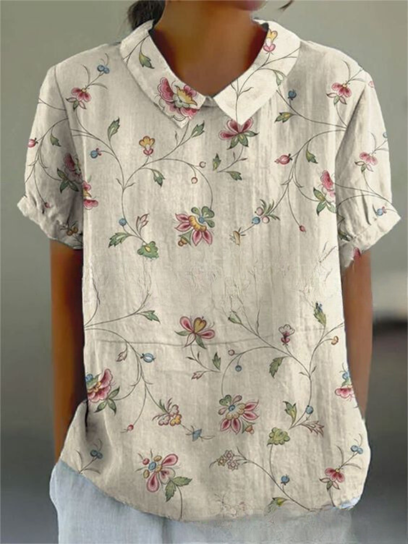 Relaxed Floral Print Casual Shirt