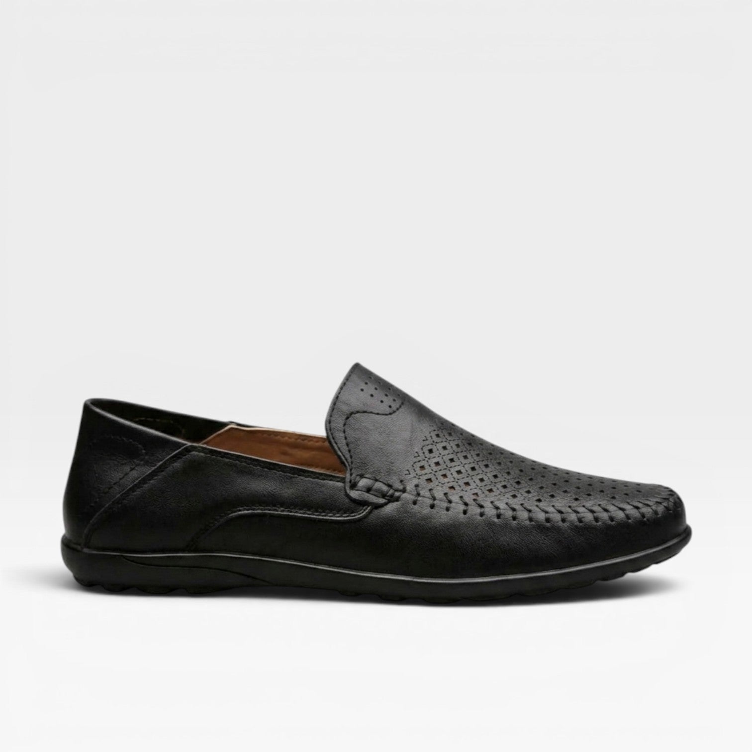 Breathable Genuine Leather Slip-On Loafers