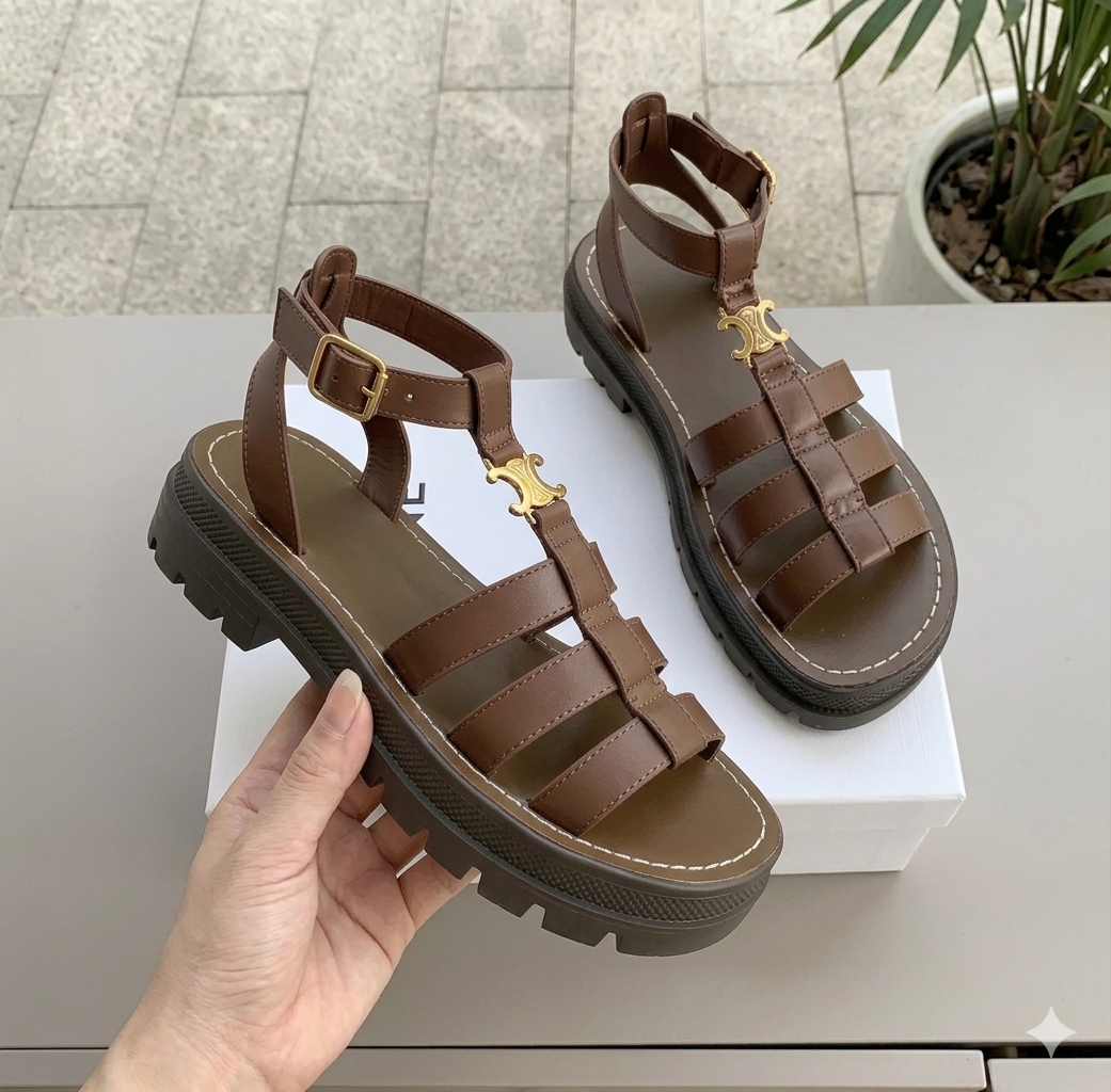 Chunky Sole Braided Slip-On Summer Sandals