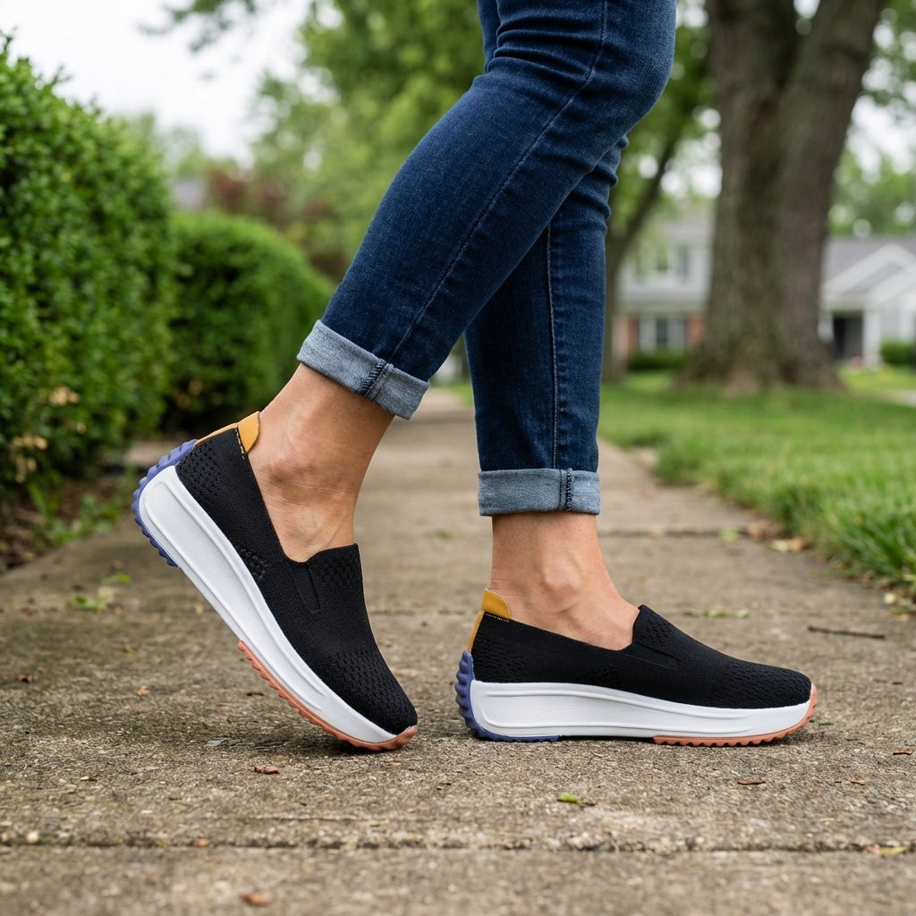Knit Slip-On Platform Orthopedic Sneakers