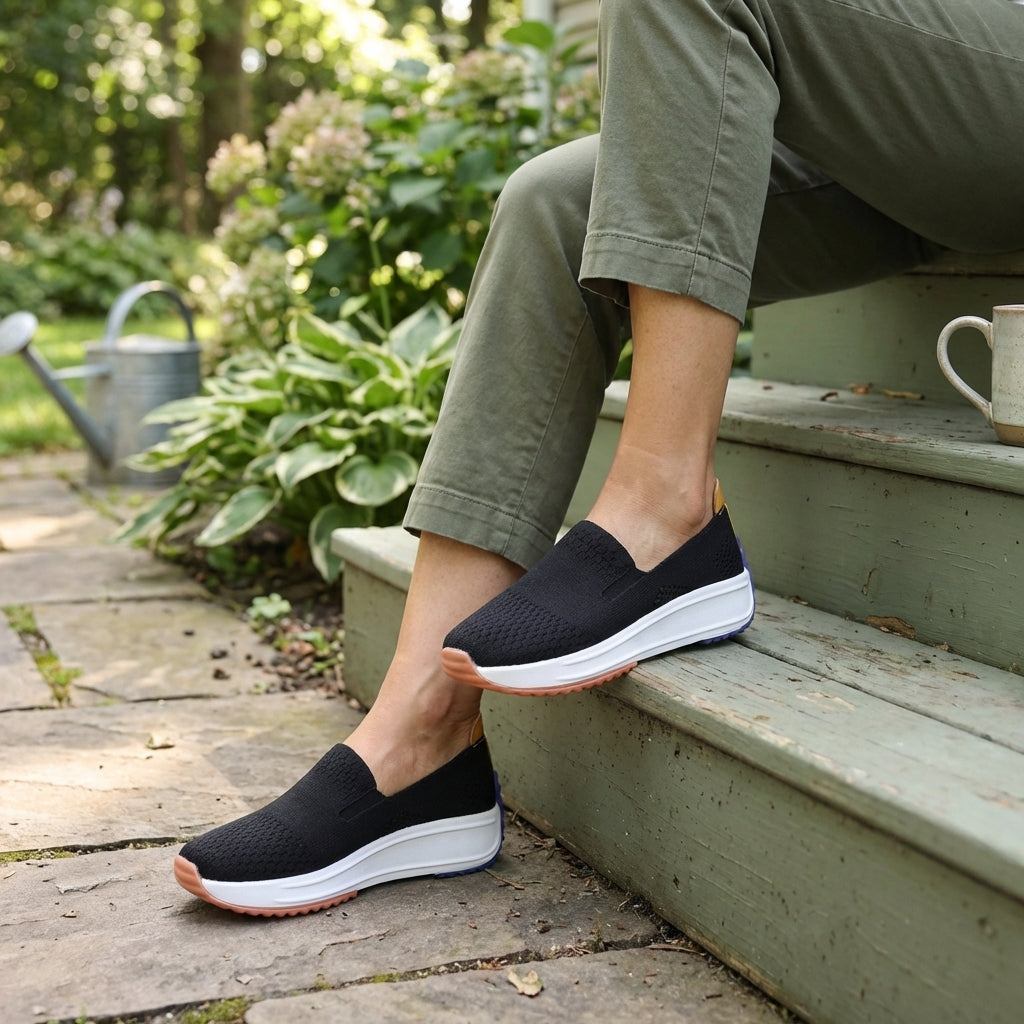 Knit Slip-On Platform Orthopedic Sneakers