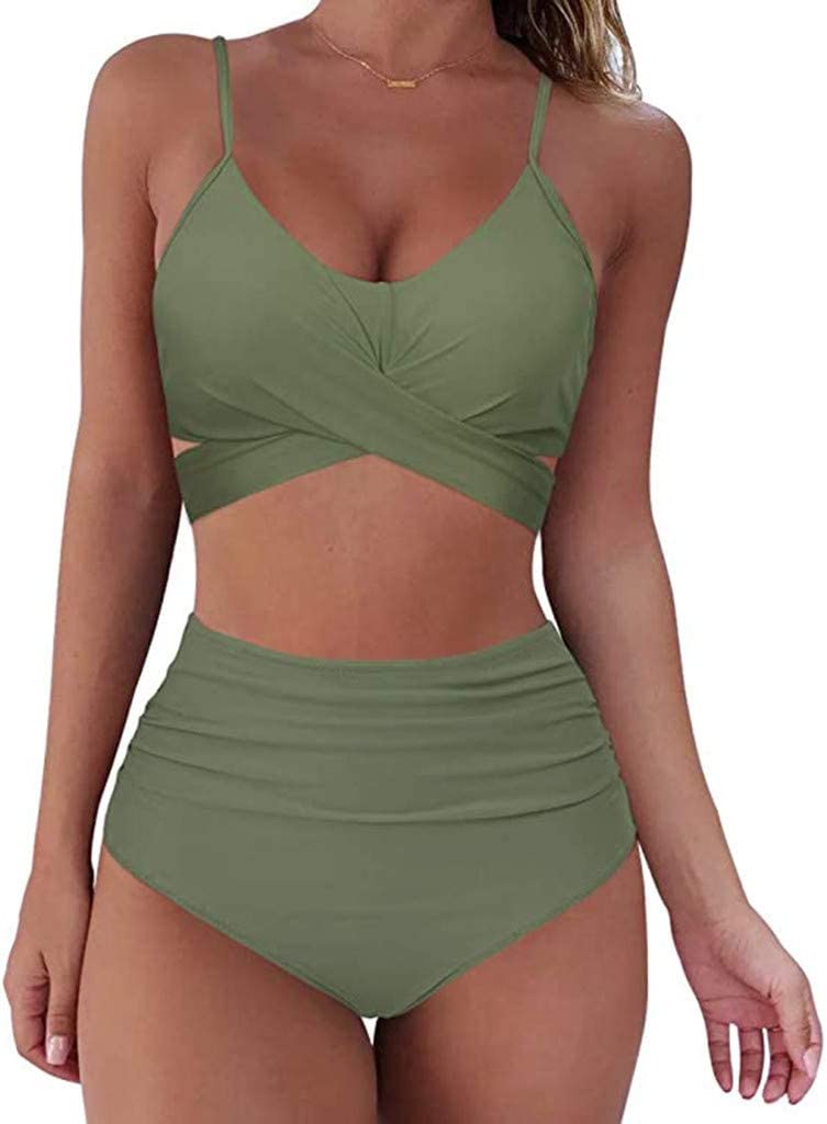 Belle High-Waisted Bikini Set with Mix-and-Match Colors