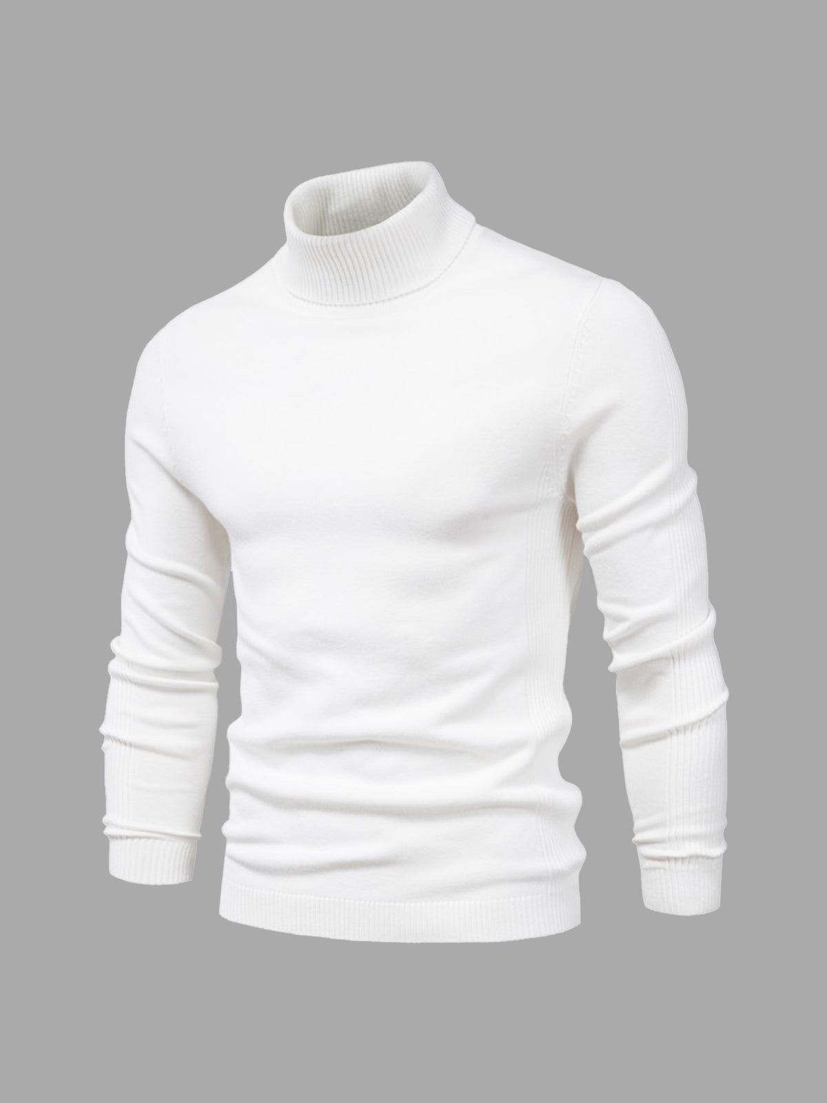 Soft Washable Cotton Turtleneck Sweater