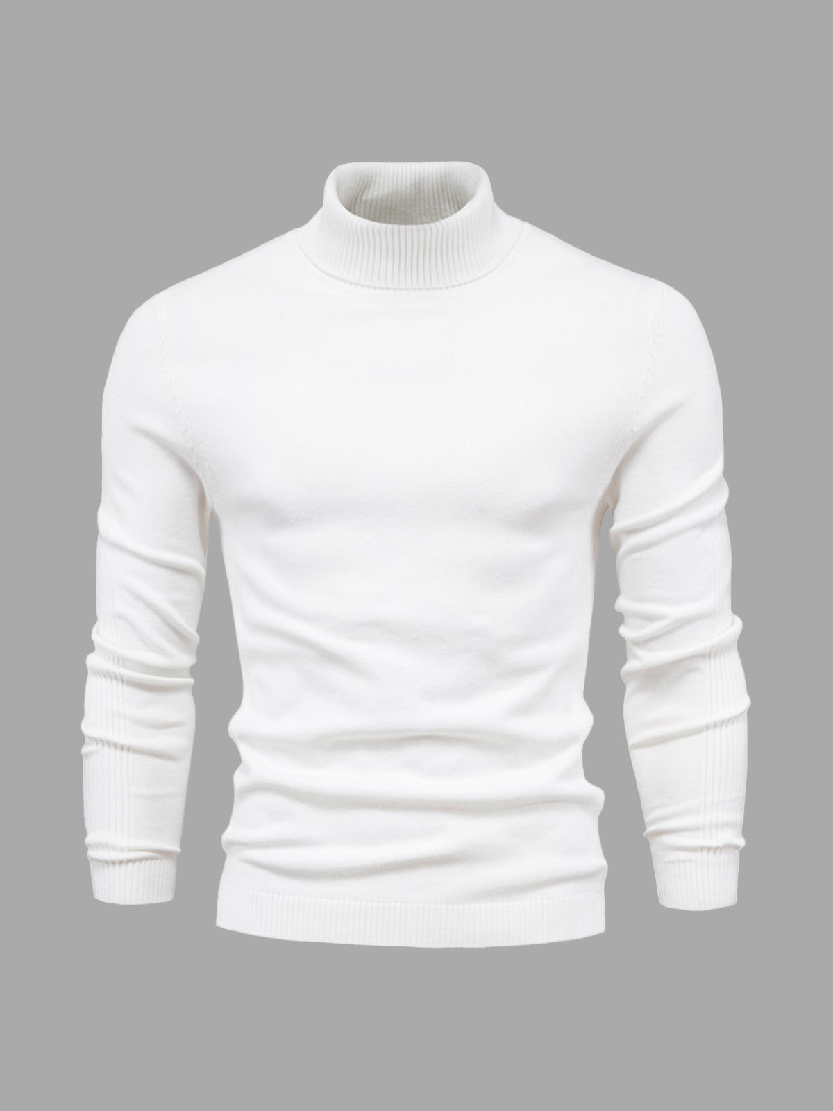 Soft Washable Cotton Turtleneck Sweater