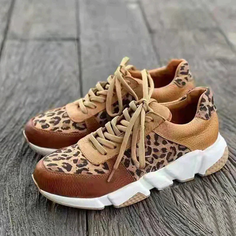 Leopard Print Vulcanized Sneakers