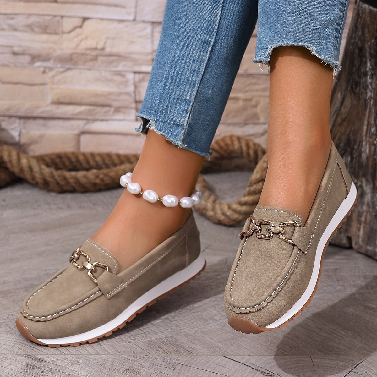 Women's Orthopedic Suede Loafers with Arch Support