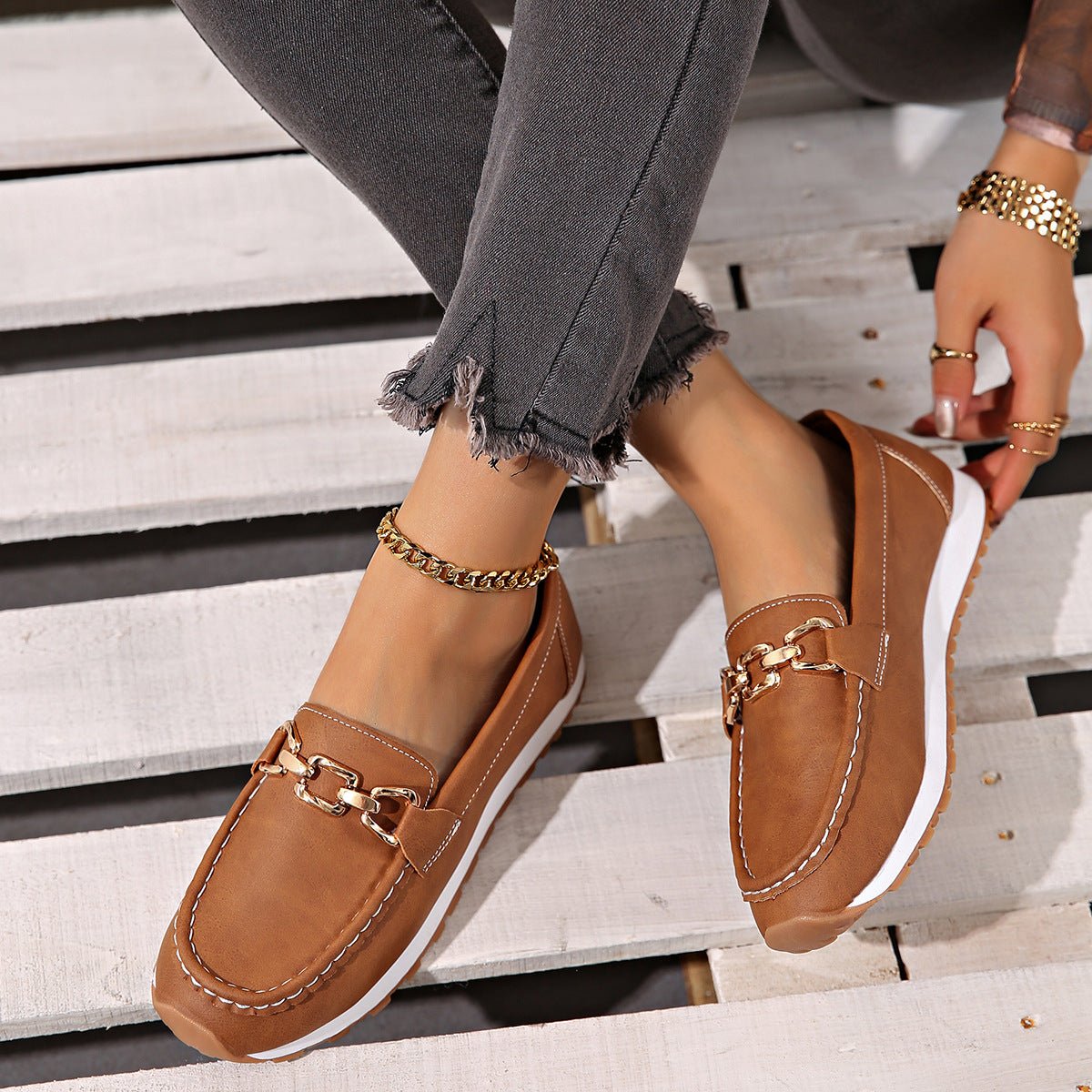 Women's Orthopedic Suede Loafers with Arch Support