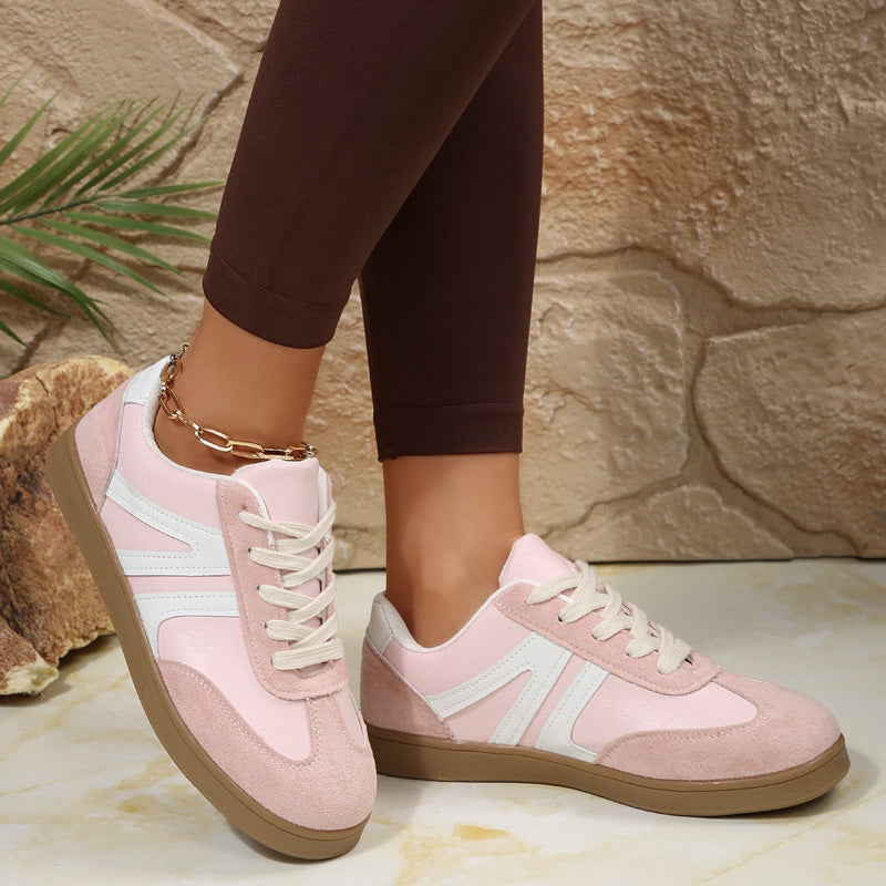 Wide Fit Lace-Up Supportive Sneakers
