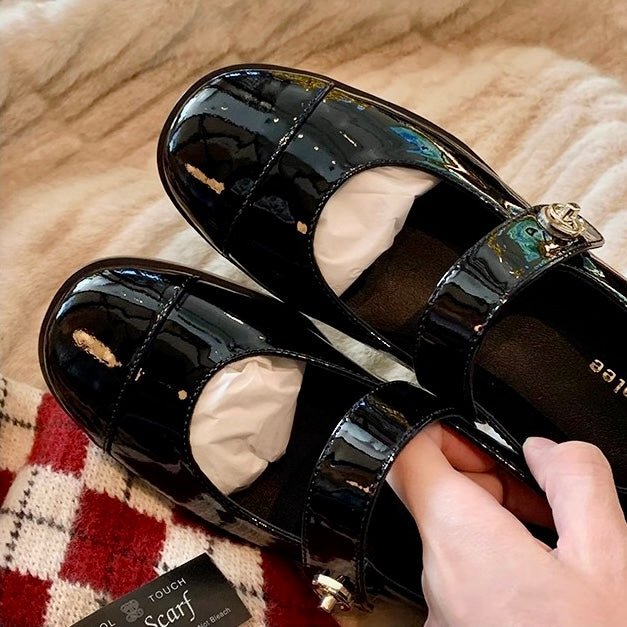 Women's Wide Toe Box Mary Jane Flats with Arch Support