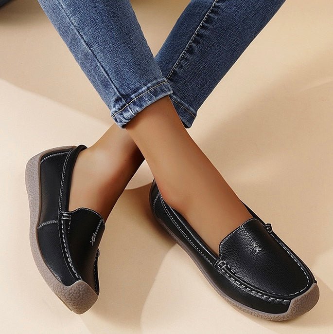 Women's Supportive Leather Loafers | Wide Fit Slip-On Comfort