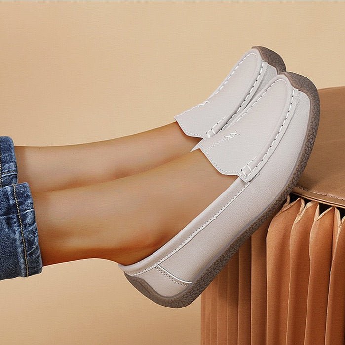 Women's Supportive Leather Loafers | Wide Fit Slip-On Comfort